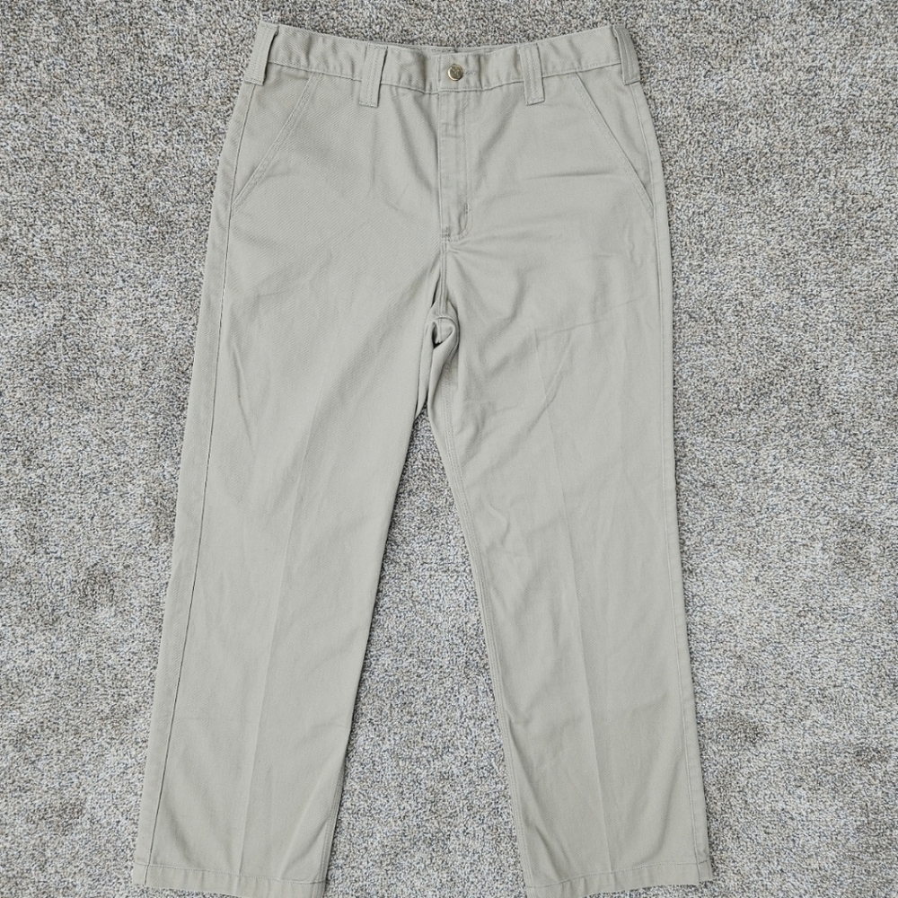 Vintage Carhartt Tan Blended Twill Pants Work Wear Khaki Slacks B290KHI 34x30